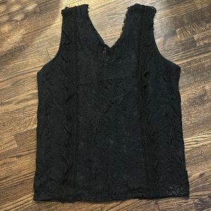 Back lace tank top